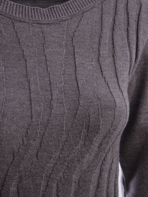 Blusa Tricot Manga Longa Feminina CINZA