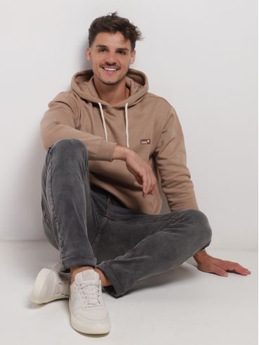 Moletom Vels Masculino BEGE