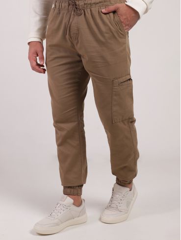 Calça Sarja Jogger Masculina CAQUI