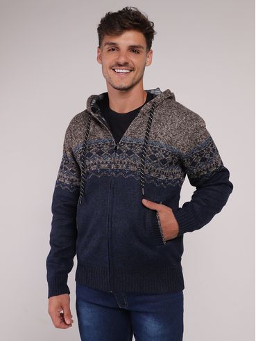 Cardigan Masculino AZUL