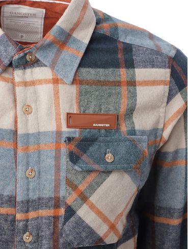 Camisa Manga Longa Xadrez Masculina MARINHO