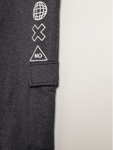 Calça Cargo Juvenil Para Menino - CHUMBO