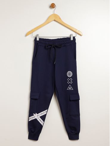 Calça Cargo Juvenil Para Menino - MARINHO