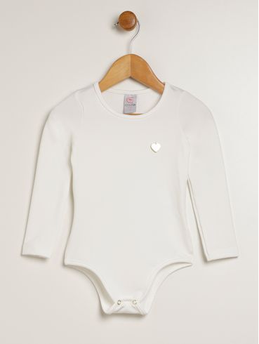Body Infantil Para Menina - OFF WHITE
