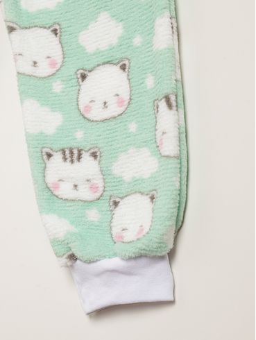 Pijama Longo Infantil Para Menina - VERDE