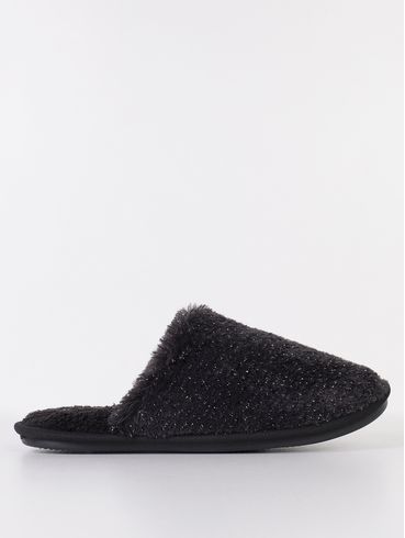 Pantufa Plush Feminina PRETO