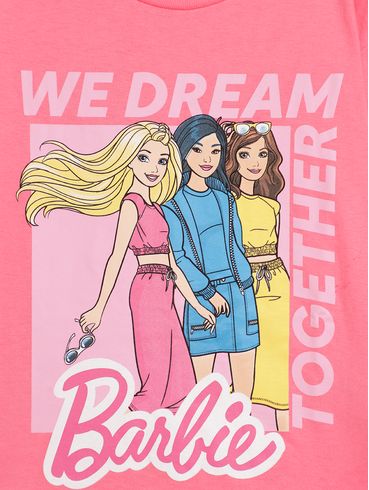 Blusa Manga Longa Barbie Infantil Para Menina - ROSA