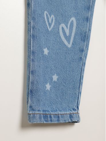 Calça Jeans Infantil Para Menina - AZUL