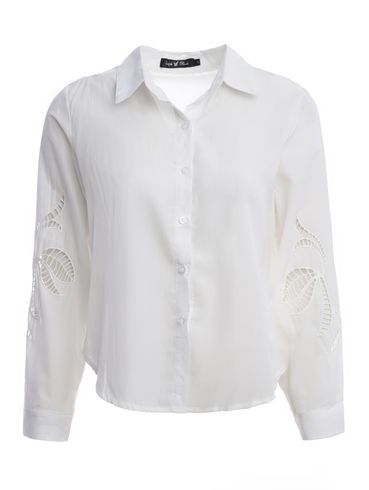 Camisa Bordado Vazado Eagle Rock Feminina OFF WHITE