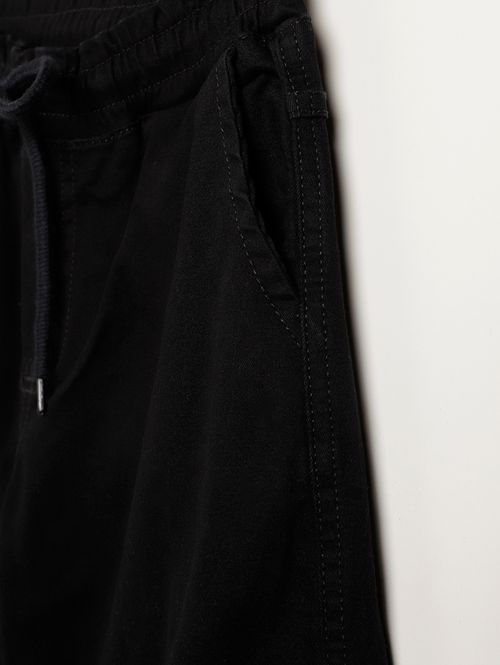 Calça Sarja Cargo Juvenil Para Menino - PRETO