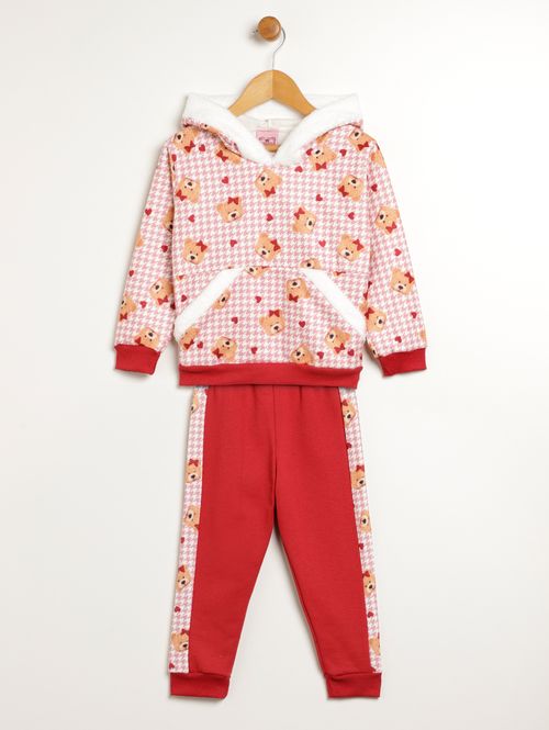 Conjunto Longo Infantil Para Menina - BORDO