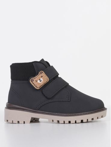 Botina Molekinho Infantil Para Bebê Menino - PRETO