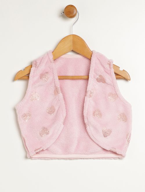 Colete Fleece Infantil Para Menina - ROSA