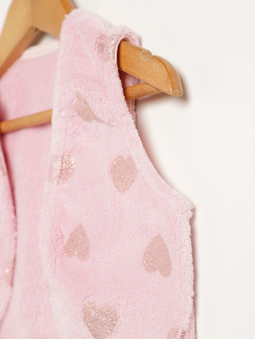Colete Fleece Infantil Para Menina - ROSA