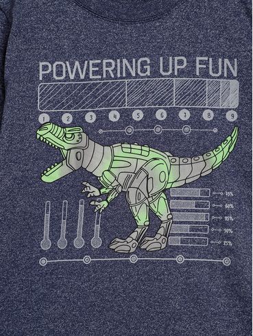 Camiseta Manga Longa Infantil Para Menino - MARINHO