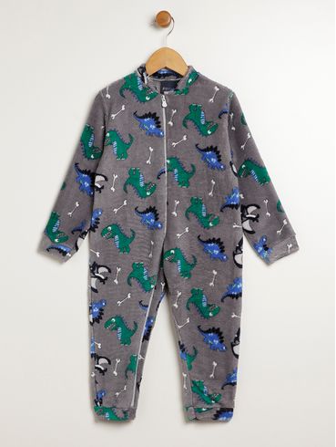 Pijama Longo Infantil Para Menino - CINZA