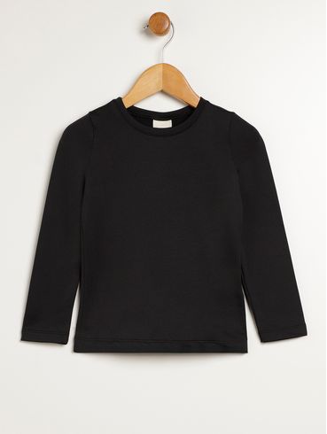 Blusa Térmica Infantil Para Menina PRETO