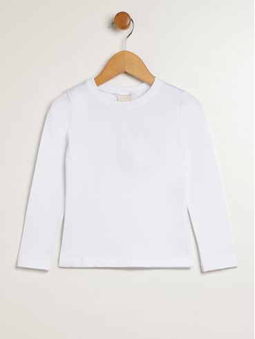 Blusa Térmica Infantil Para Menina BRANCO