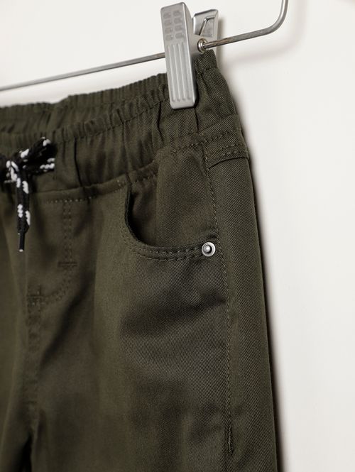 Calça Sarja Jogger Infantil Para Menino - VERDE