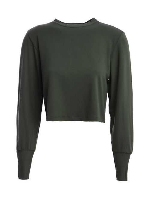 Moletom Cropped Autentique Feminino VERDE