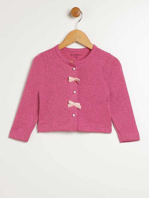 Cardigan Infantil Para Menina - ROSA