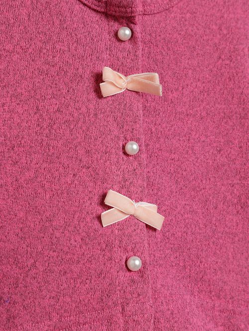 Cardigan Infantil Para Menina - ROSA