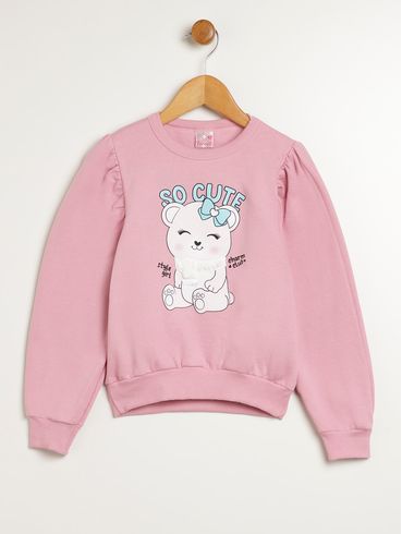 Moletom Infantil Para Menina - ROSA