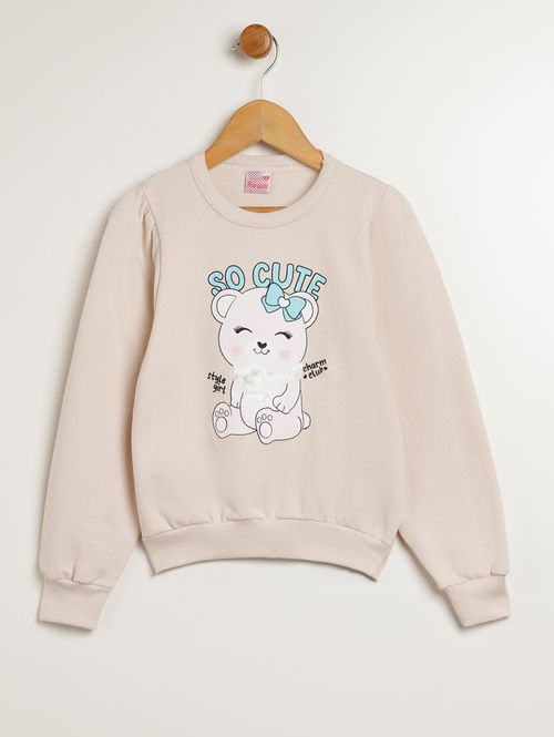 Moletom Infantil Para Menina - BEGE