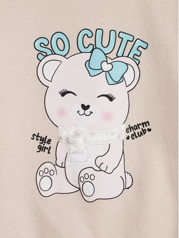 Moletom Infantil Para Menina - BEGE