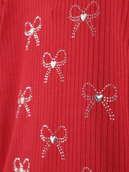 Blusa Manga Longa Infantil Para Menina - BORDO