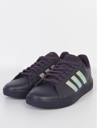 Tênis Casual Grand Court Base 2.0 Adidas Feminino PRETO/MULTICOLORIDO