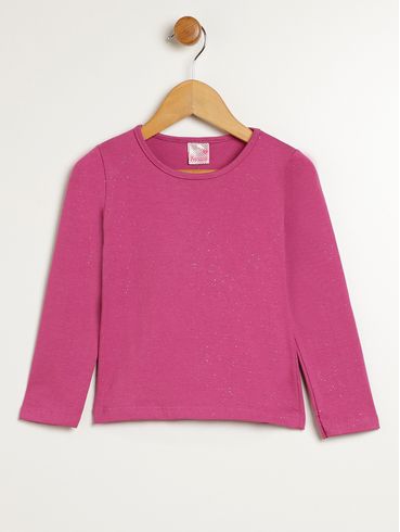 Blusa Manga Longa Infantil Para Menina - PINK