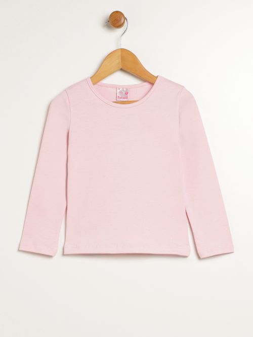 Blusa Manga Longa Infantil Para Menina - ROSA