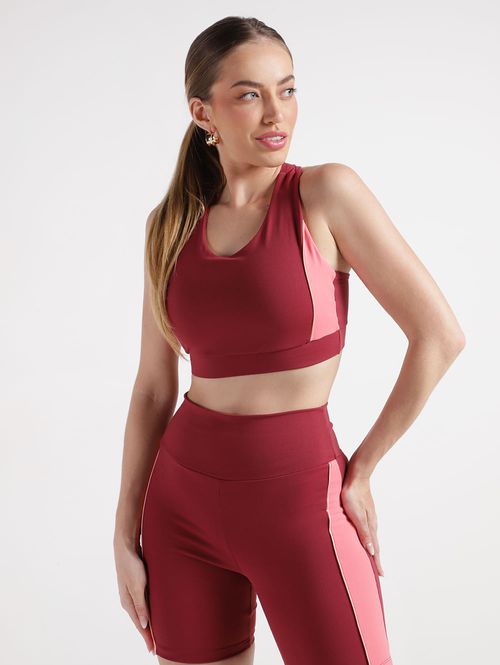 Top Fitness Vels Feminino BORDO/BORDO/CORAL