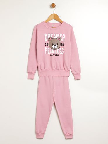 Conjunto Longo Infantil Para Menina - ROSA