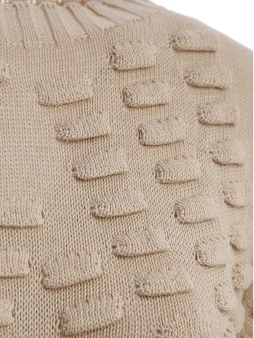 Blusa Tricot Gola Canoa Feminina BEGE