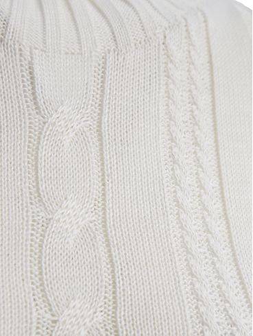 Blusa Tricot Gola Alta Feminino OFF WHITE