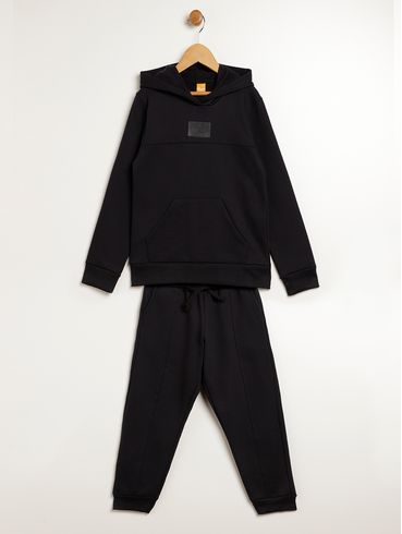 Conjunto Longo Infantil Para Menino - PRETO