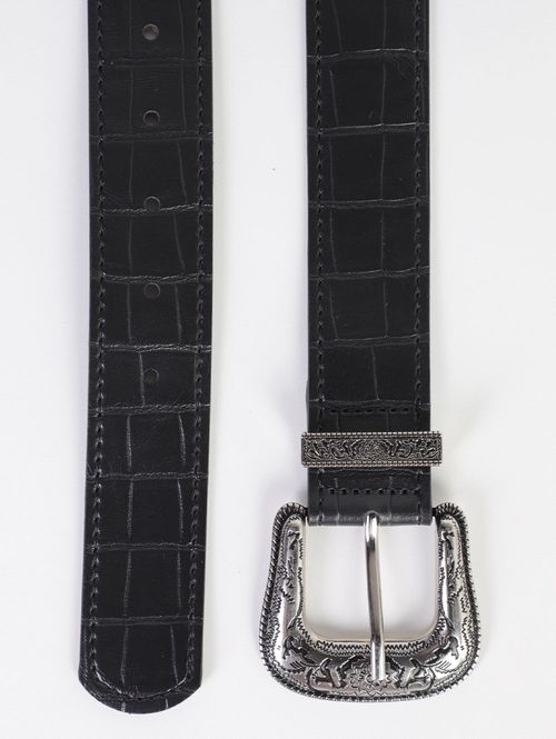 Cinto Western Croco Feminino PRETO