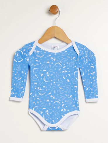 Body Estampado Infantil Para Bebê- AZUL