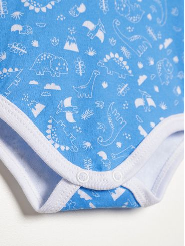 Body Estampado Infantil Para Bebê- AZUL