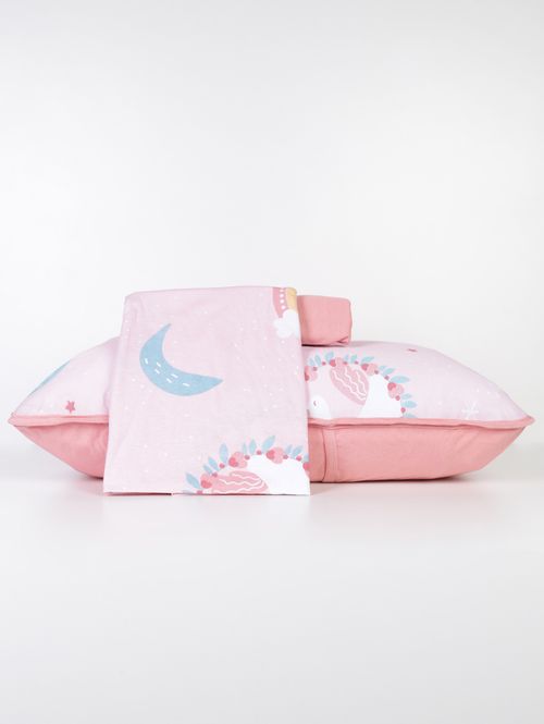 Jogo de Lençol Solteiro  Mundo Atlantix Atlântica ROSA