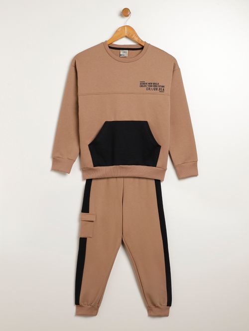 Conjunto Longo Juvenil Para Menino - MARROM