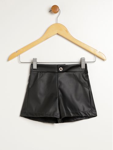 Short Infantil Para Menina - PRETO