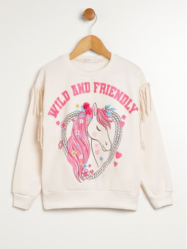 Moletom Kidy+ Infantil Para Menina - BEGE