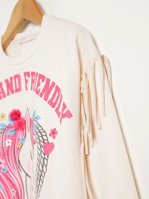 Moletom Kid+ Infantil Para Menina - BEGE