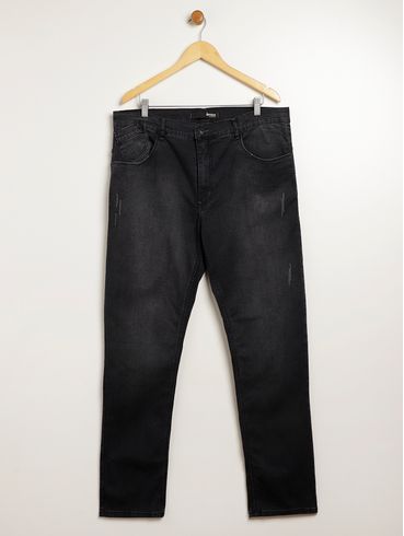 Calça Jeans Skinny Plus Size Masculina PRETO