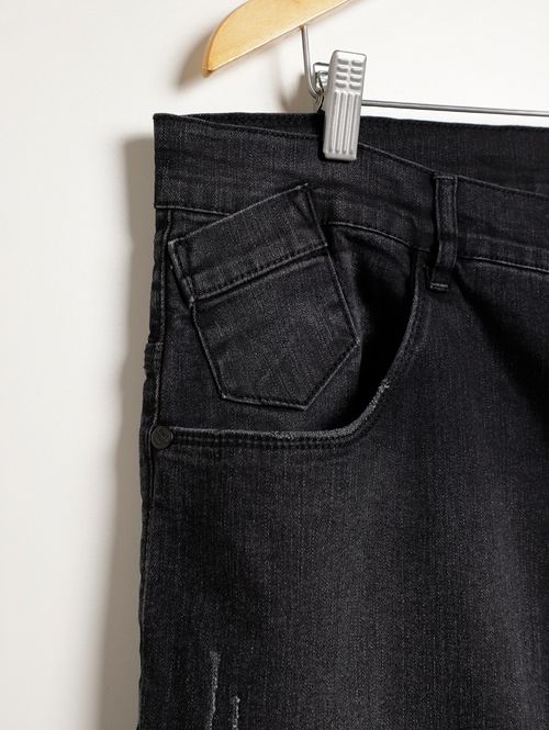 Calça Jeans Skinny Plus Size Masculina PRETO
