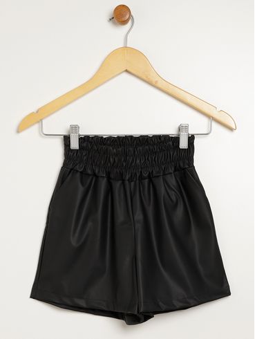 Short Clochard Juvenil Para Menina - PRETO
