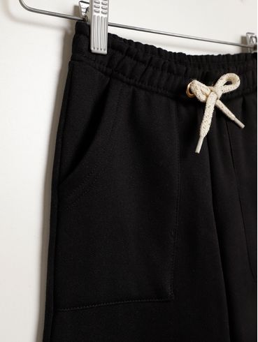Calça Wide Leg Infantil Para Menina - PRETO